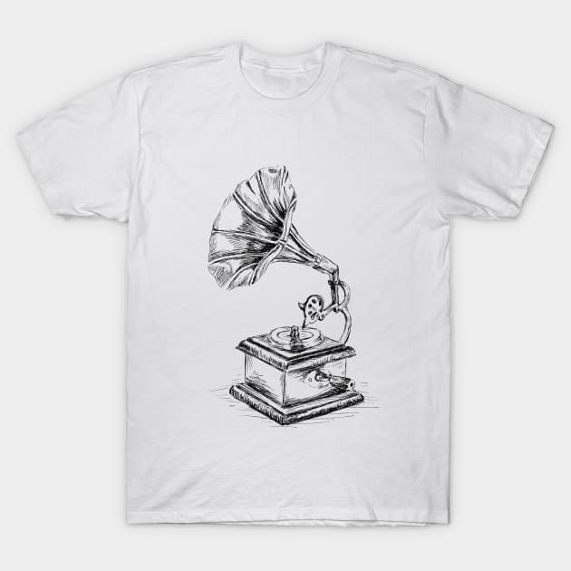 Gramophone T-Shirt by rachelsfinelines